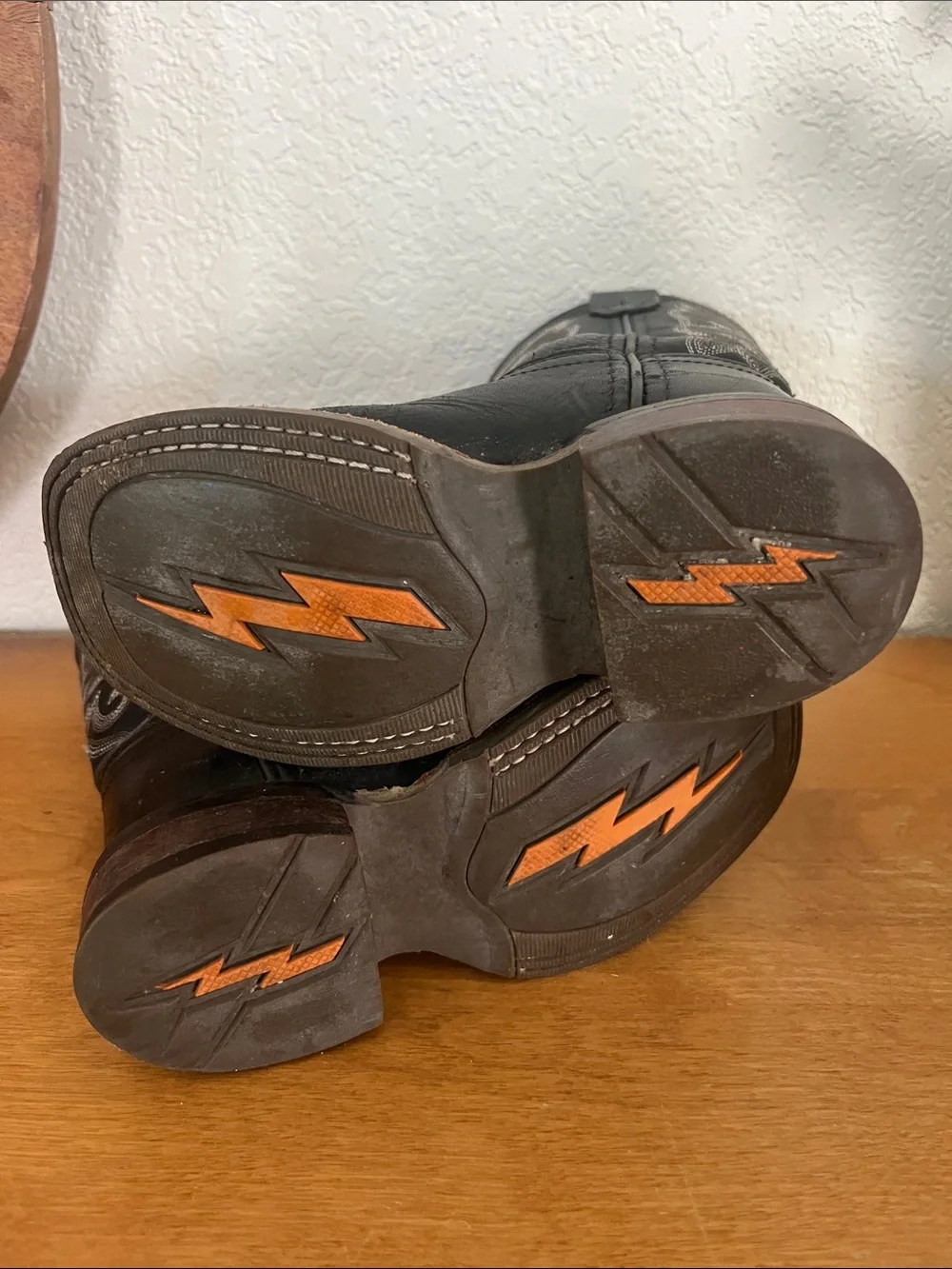 Cody James • Kids Black Western Cowboy Boots with Silver Stitching
